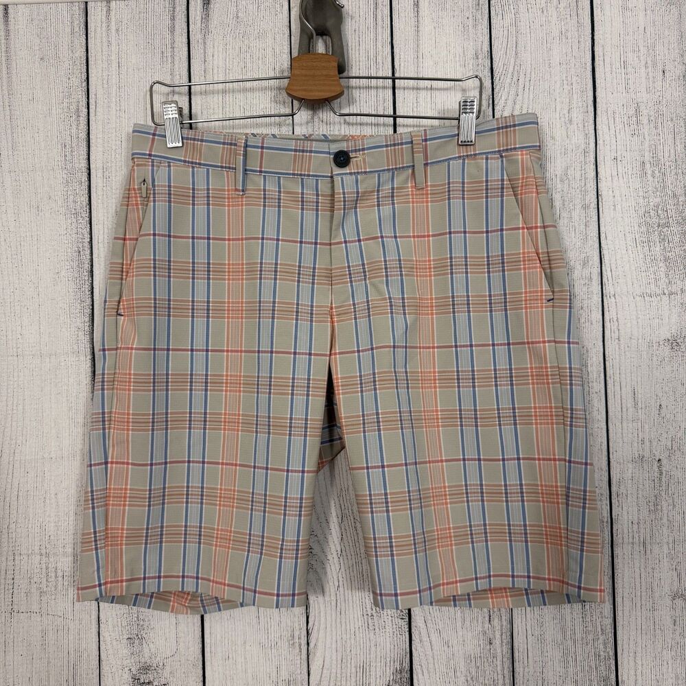 Tommy Bahama Men's W34 Multicolor Check Moisture Wicking Bermuda Shorts